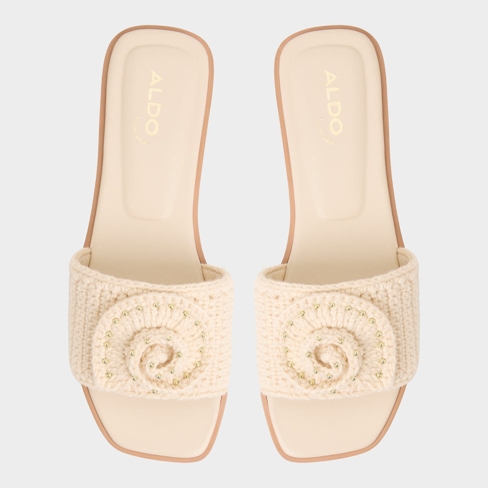 Sabbia Light Beige Women's Flats - Slide sandal
