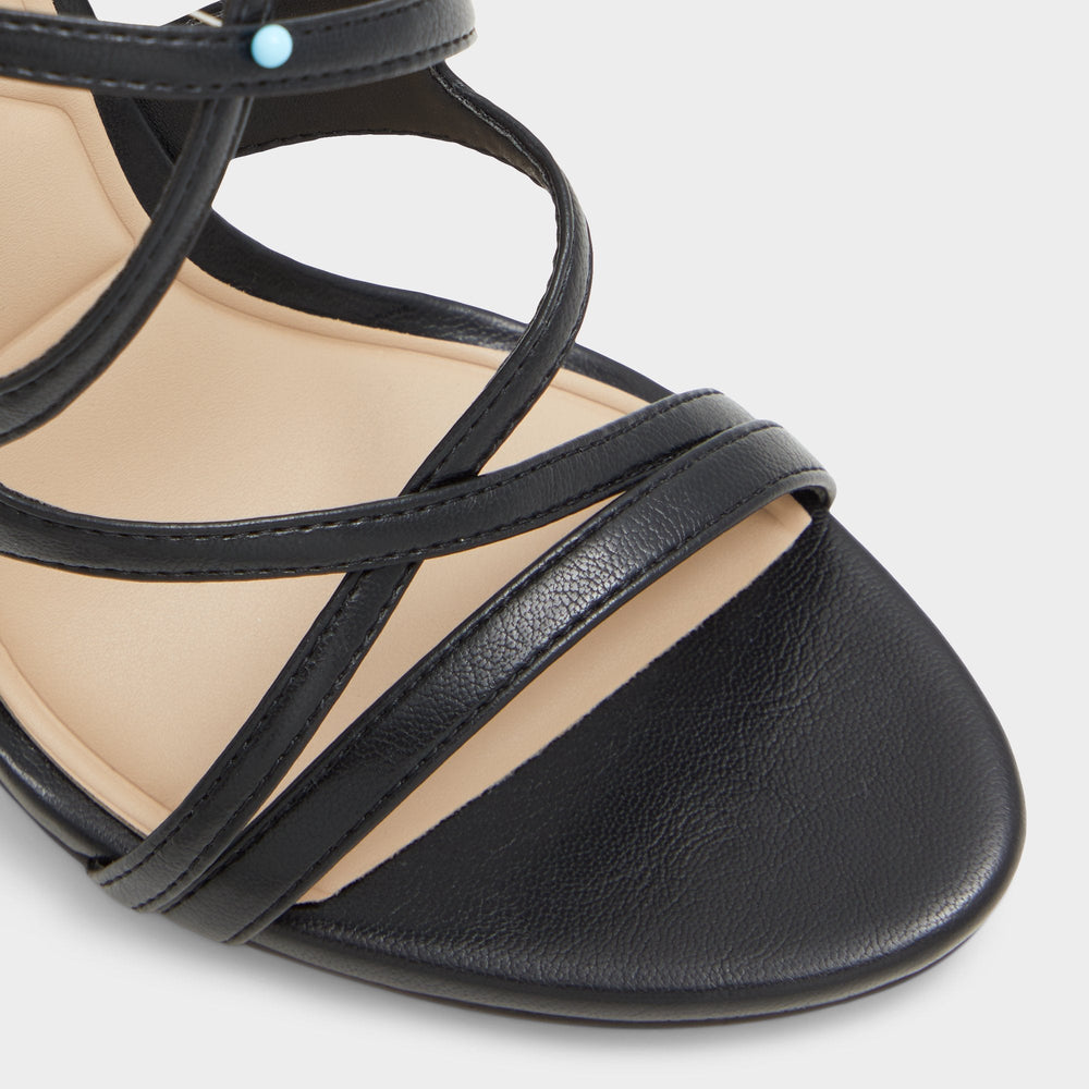 Marylou Black Women's Strappy sandals - Strappy heeled sandal