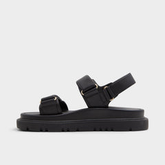 Linette Black Women's Footbed sandals - Footbed sandal, Footbed sandal