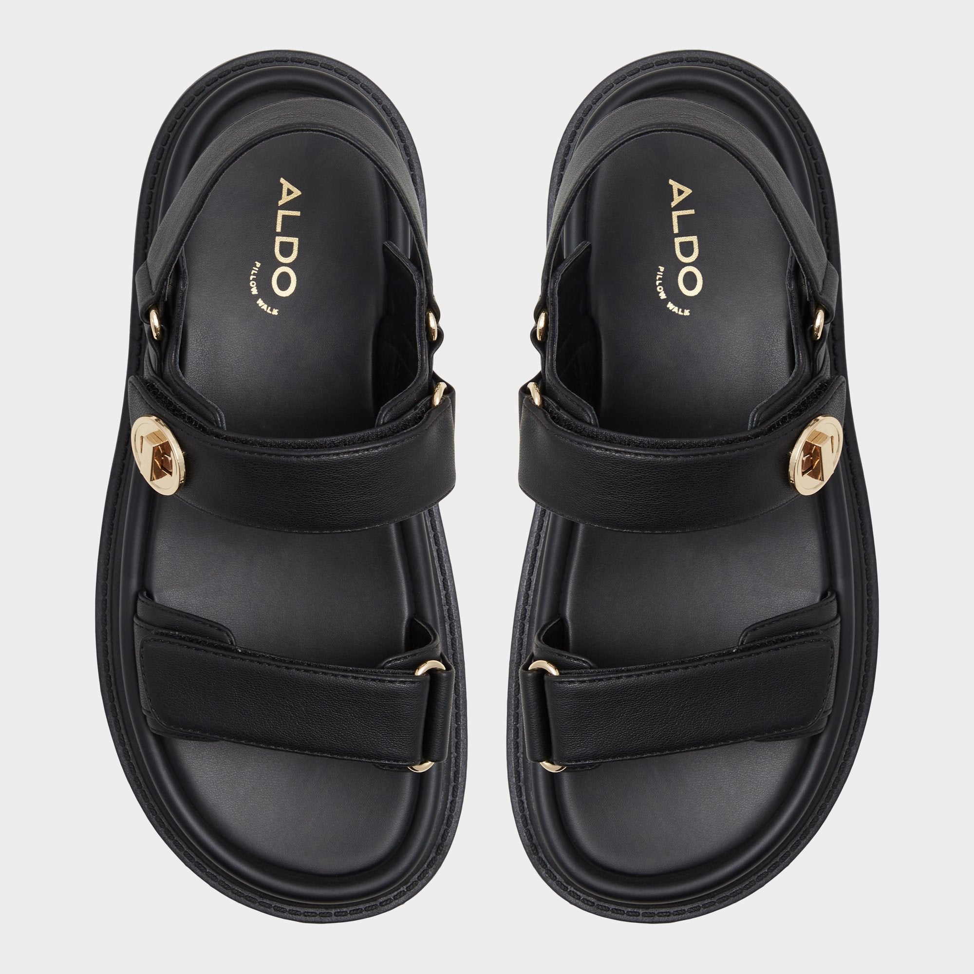 Linette Black Women's Footbed sandals - Footbed sandal, Footbed sandal