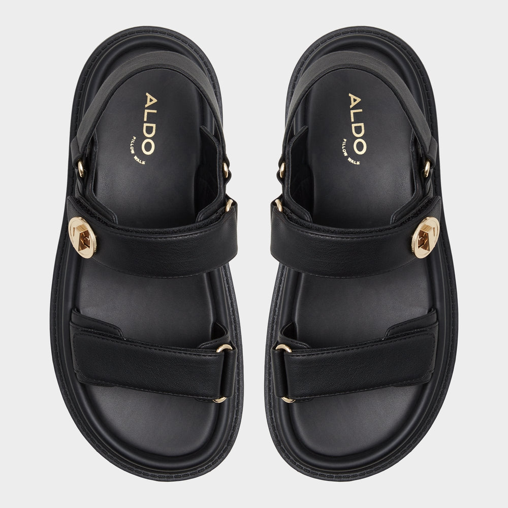 Linette Black Women's Footbed sandals - Footbed sandal, Footbed sandal