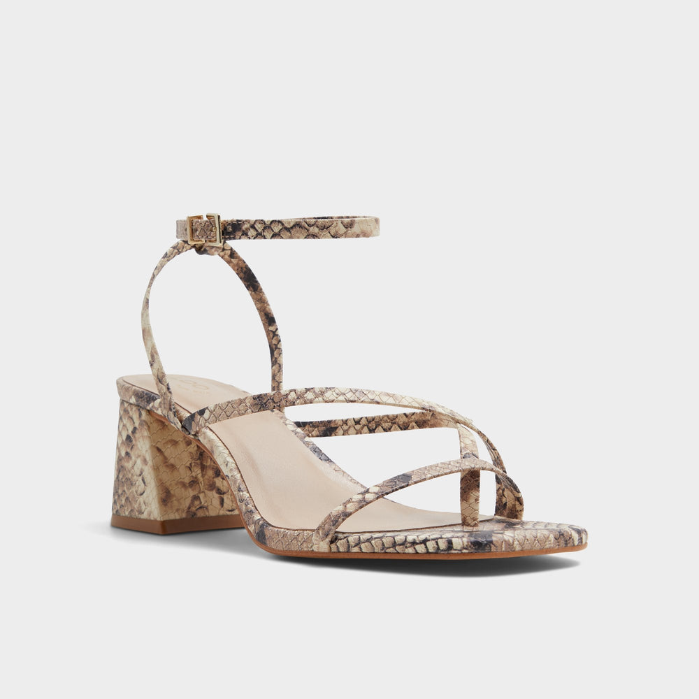 Adrauder in Brown Overflow 13801090 - Strappy block heeled sandal, Block heel