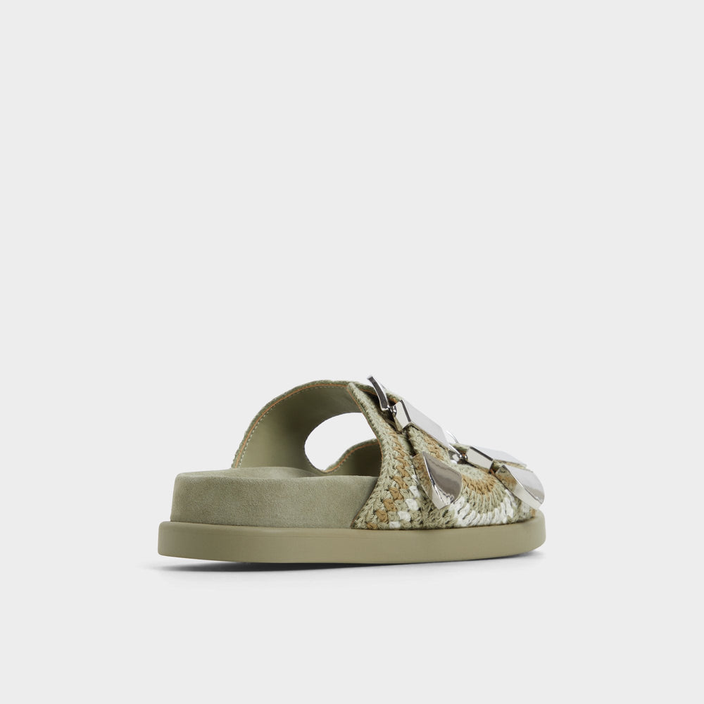 Bohodream Khaki Women's Footbed sandals - Footbed sandal