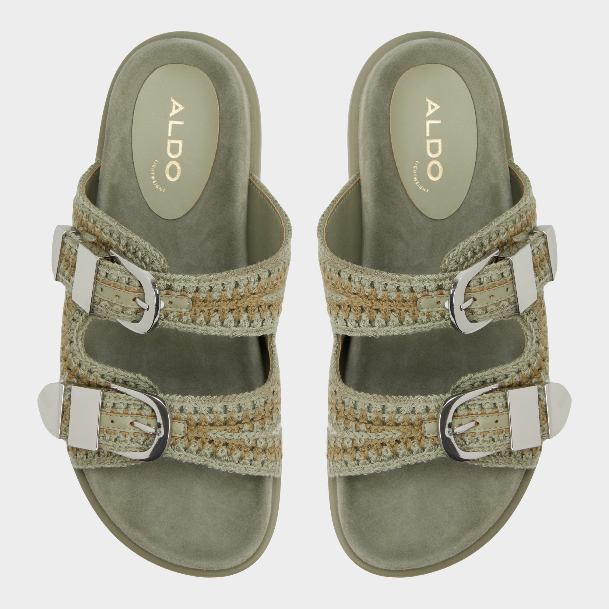 Bohodream Khaki Women's Footbed sandals - Footbed sandal