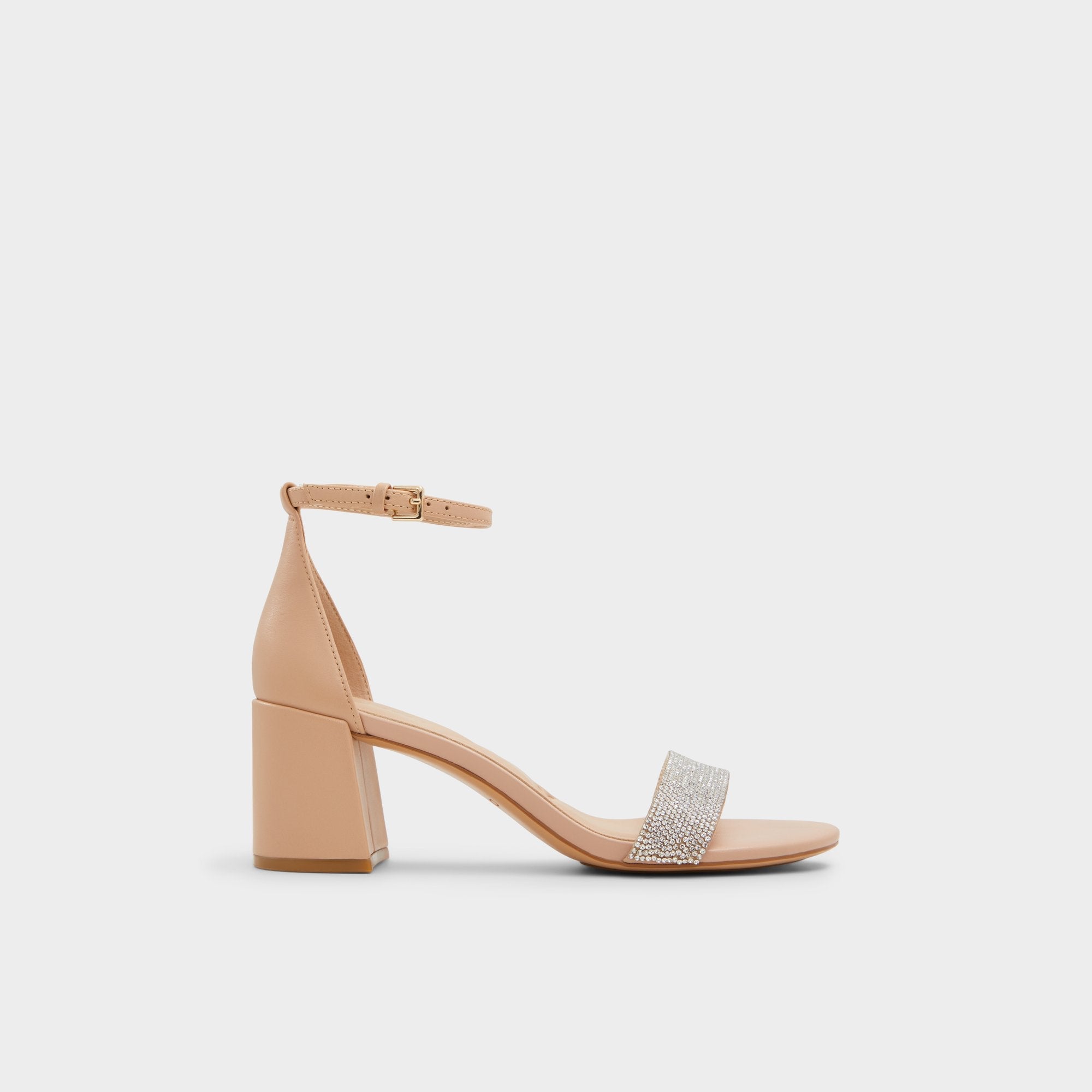 Pristine in Bone - Strappy sandal, Block heel