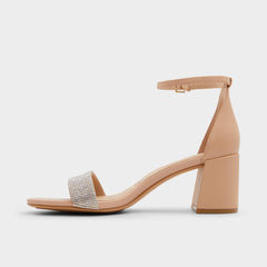Pristine in Bone - Strappy sandal, Block heel