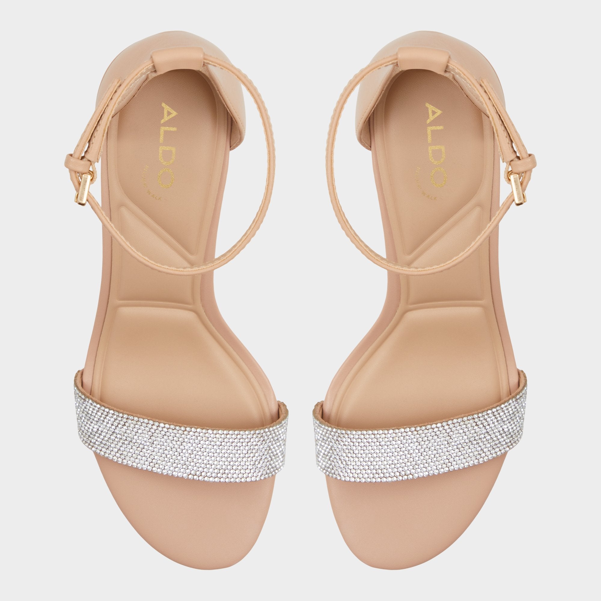 Pristine in Bone - Strappy sandal, Block heel