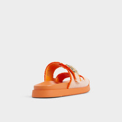 Daisymae Orange Women's Footbed sandals -