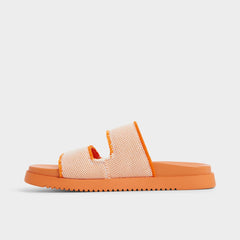 Daisymae Orange Women's Footbed sandals -
