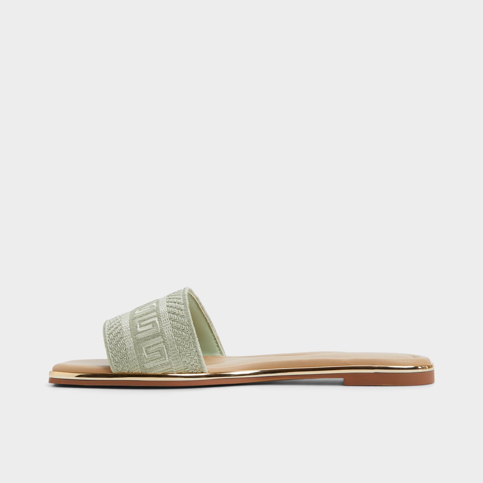 Oceania-xt Other Green Women's Flats - Slide sandal