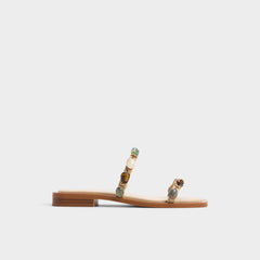 Sapphira Medium Beige Women's Flats - Strappy flat sandal