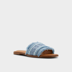 Nalani Medium Blue Women's Flats - Slide sandal