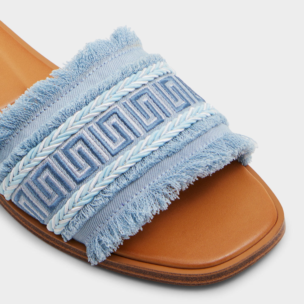 Nalani Medium Blue Women's Flats - Slide sandal