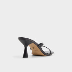 Calypsa Black Women's Animal Prints - Strappy heeled sandal, Block heel