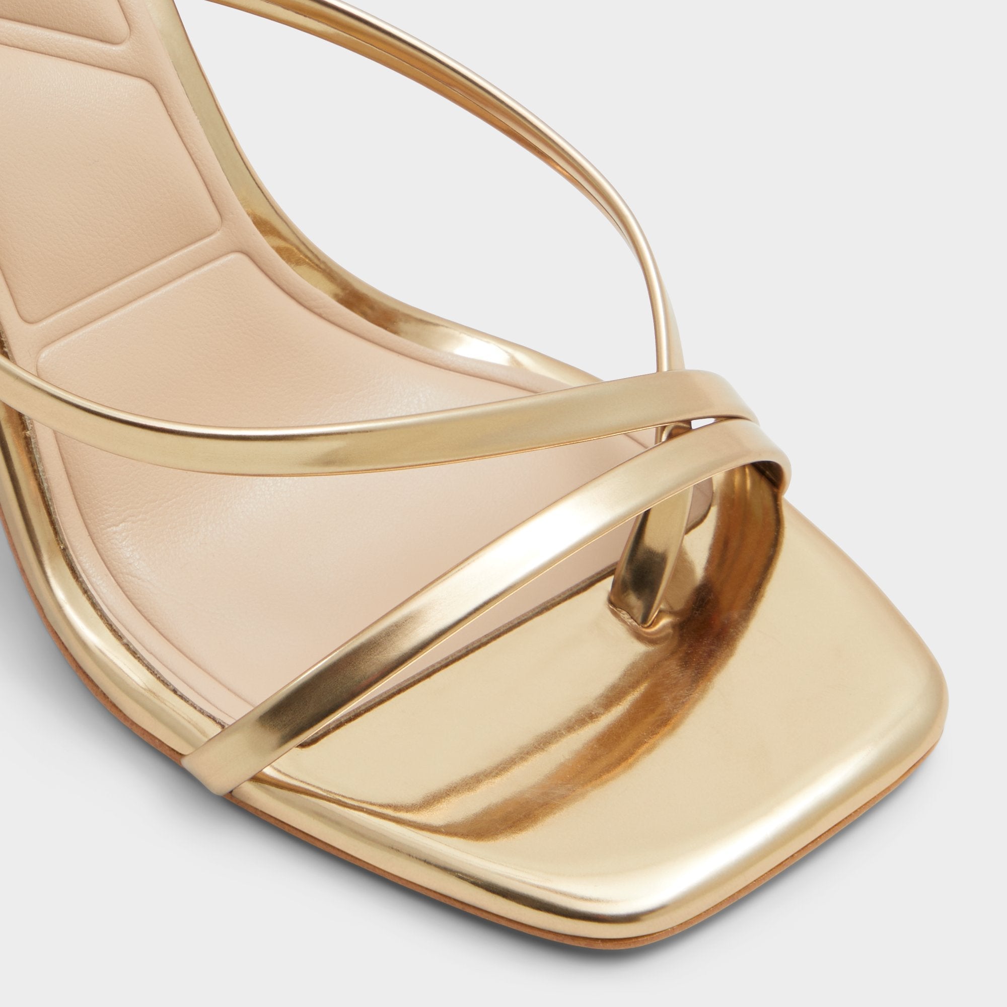 Laurader Gold Women's Block heels - Strappy heeled sandal, Block heel