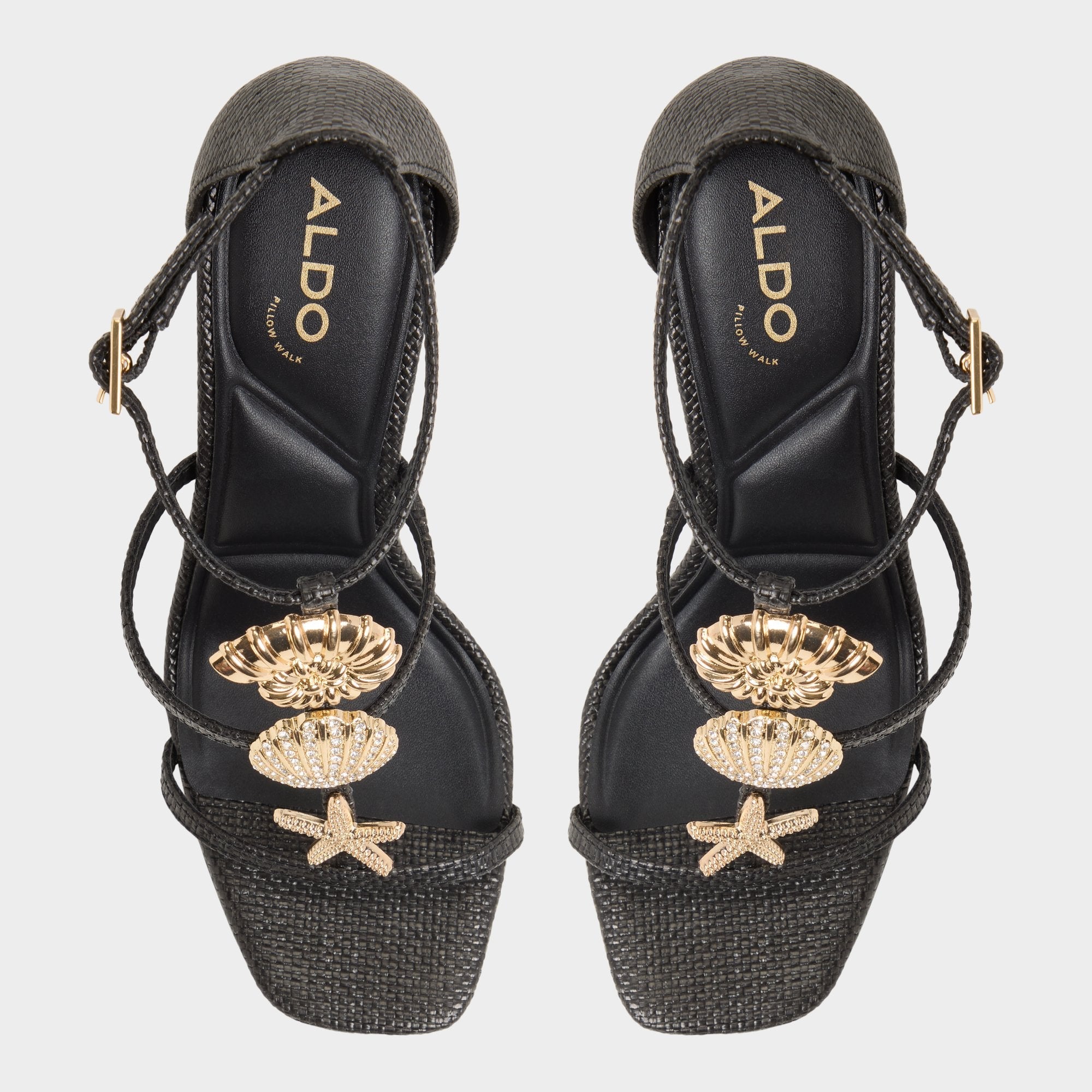 Summerdate Black Women's Strappy sandals - Strappy heeled sandal