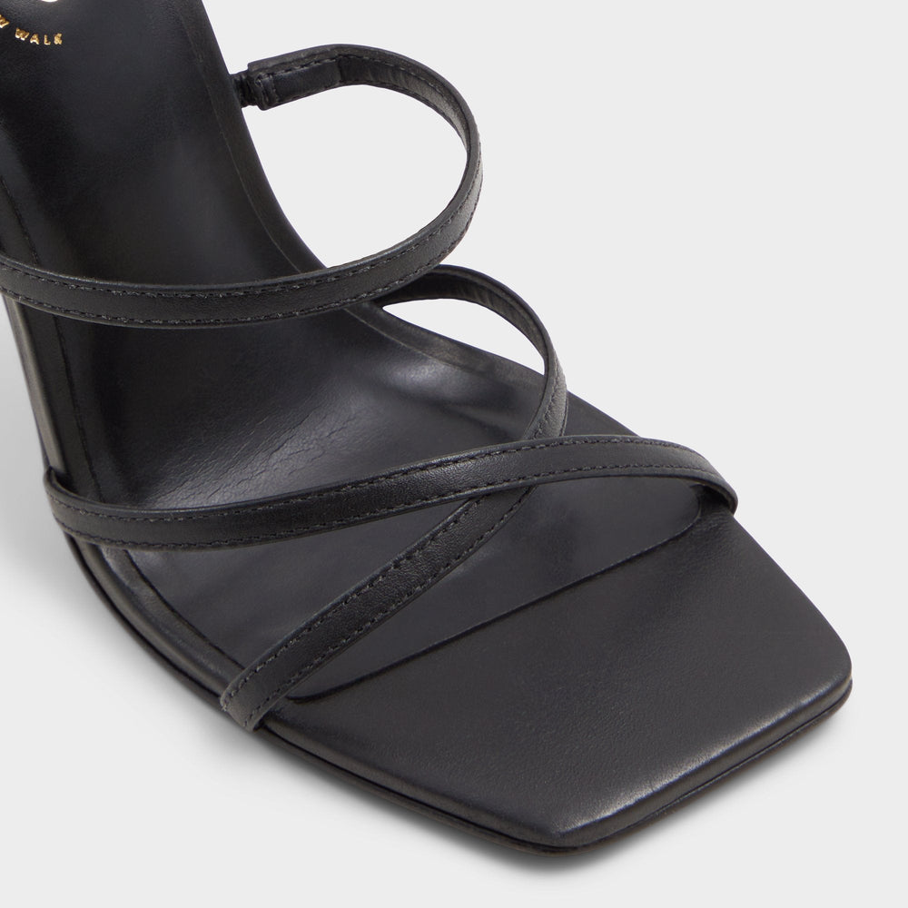 Galoi Black Women's Strappy sandals - Strappy heeled sandal