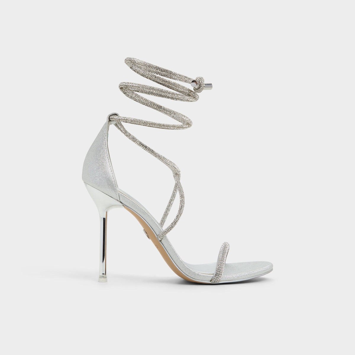 Caladonia Silver Women's Iridescent metallics - Strappy heeled sandal, Stiletto heel