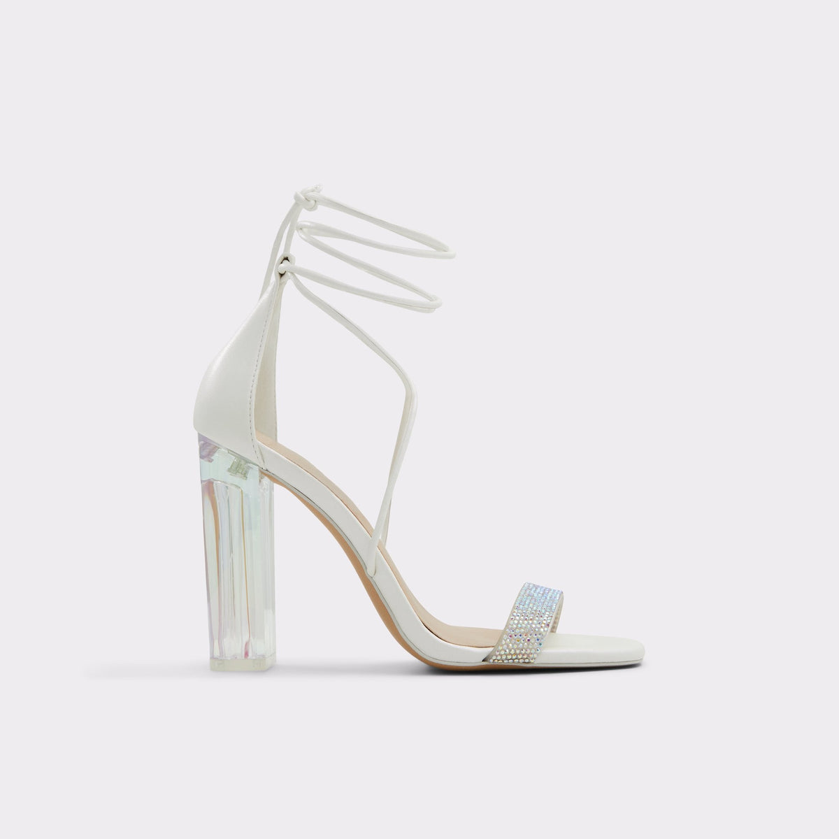 Onardonia in Open Natural - Strappy sandal, Block heel