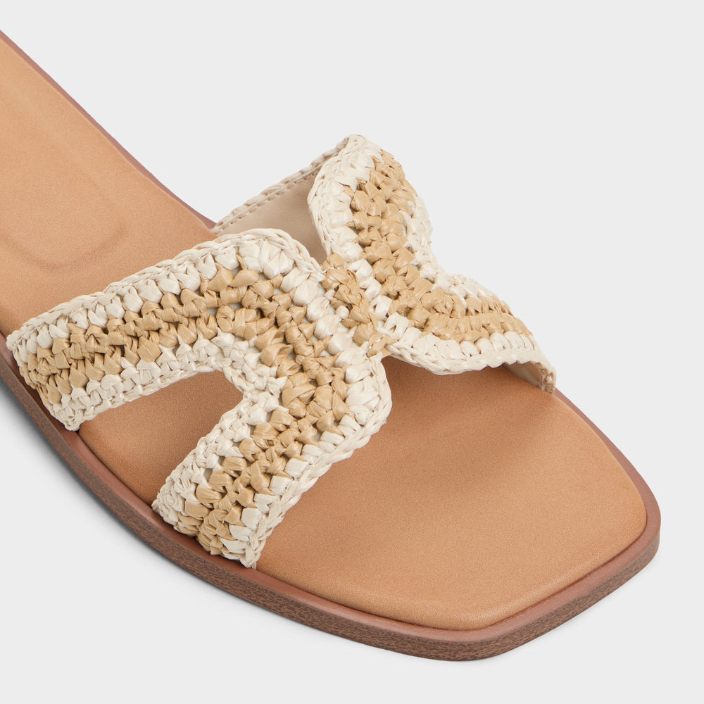 Itsandal Beige Women's Flats - Slide sandal