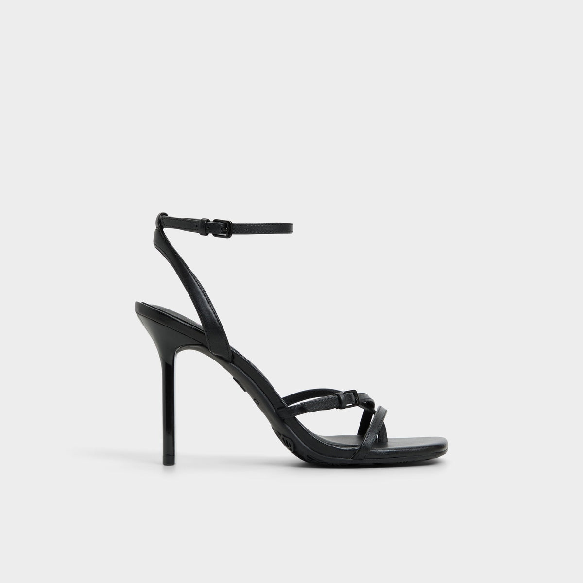 Conney Black Women's Heeled sandals - Strappy heeled sandal, Stiletto heel