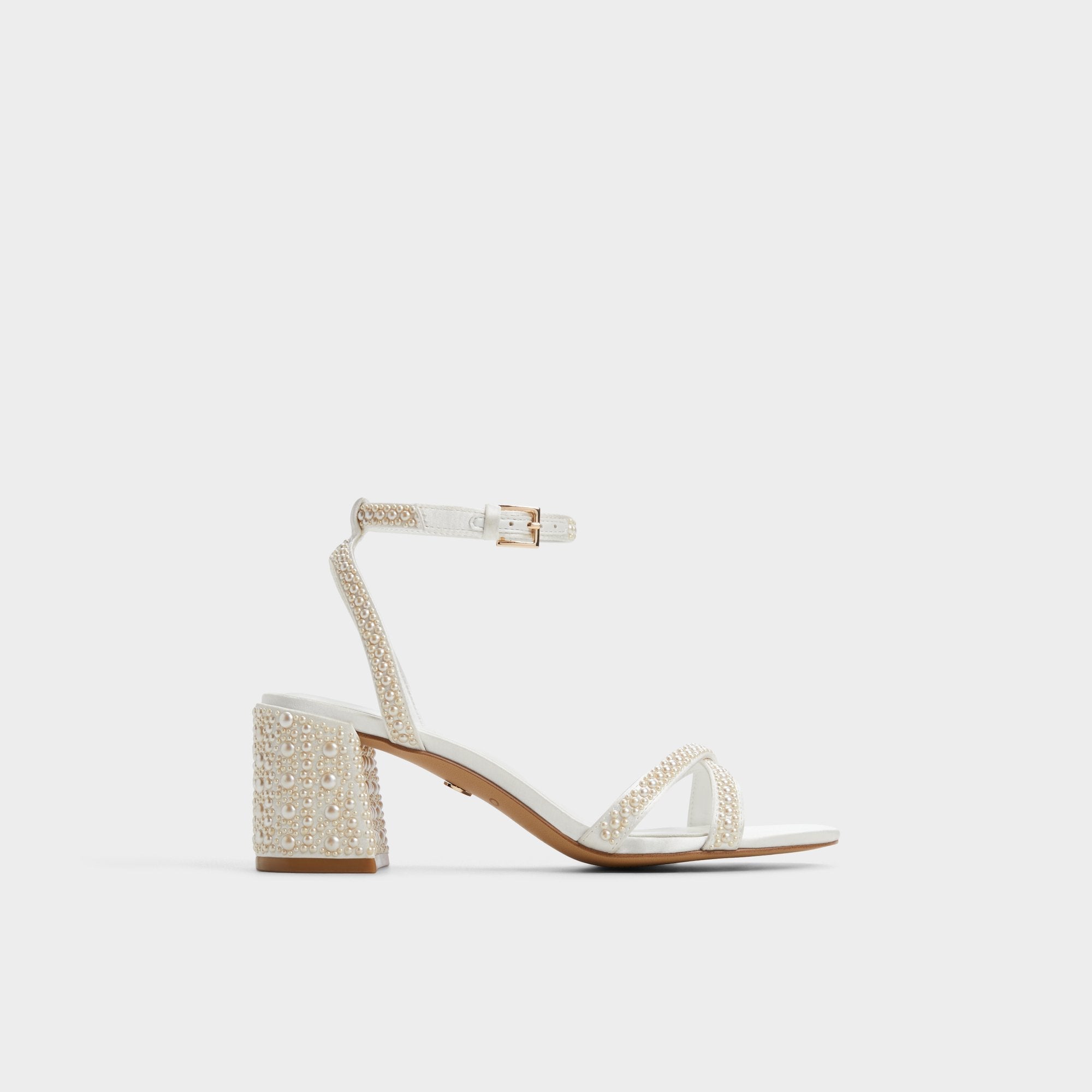 Bouclettie Other White Women's Block heels - Strappy heeled sandal, Block heel