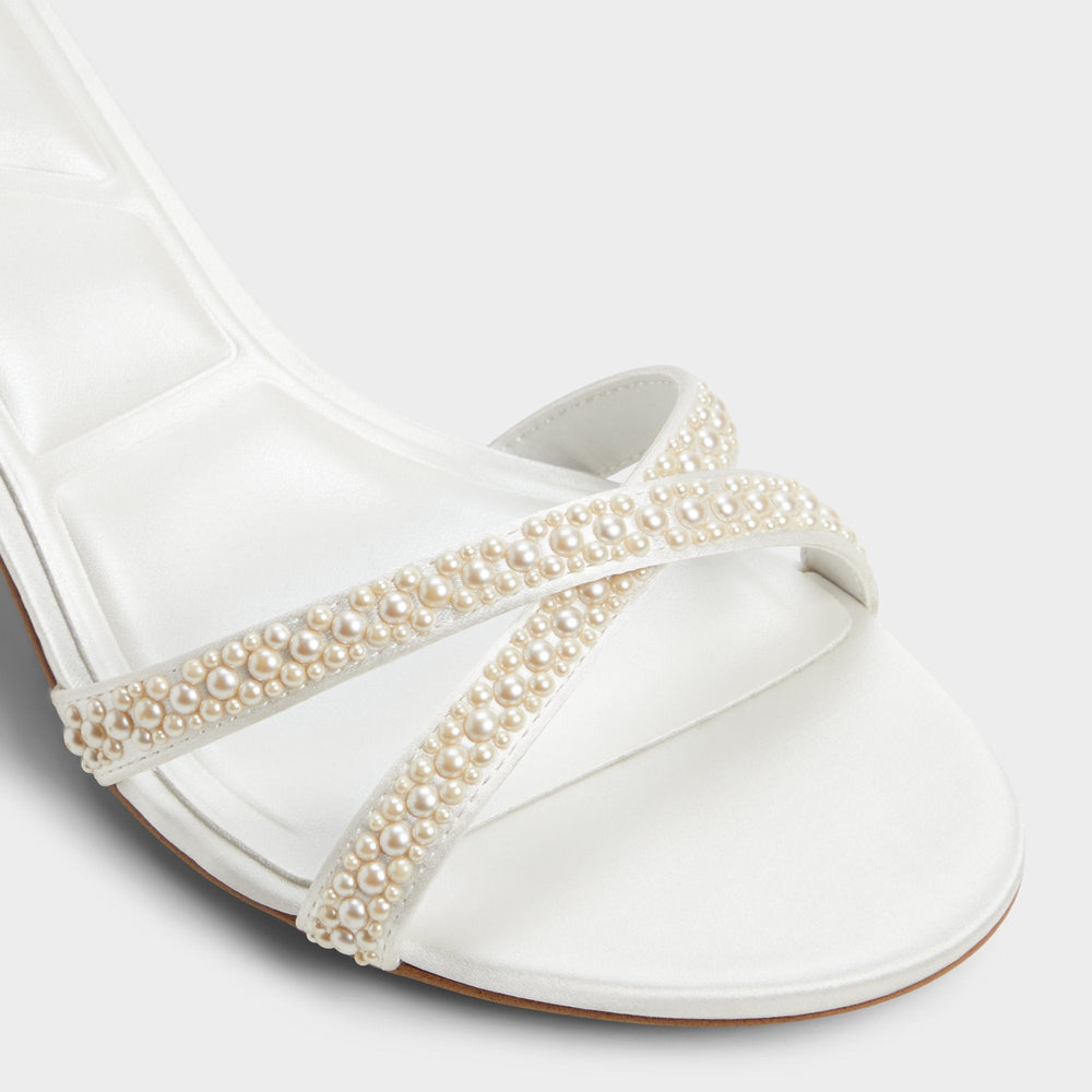 Bouclettie Other White Women's Block heels - Strappy heeled sandal, Block heel