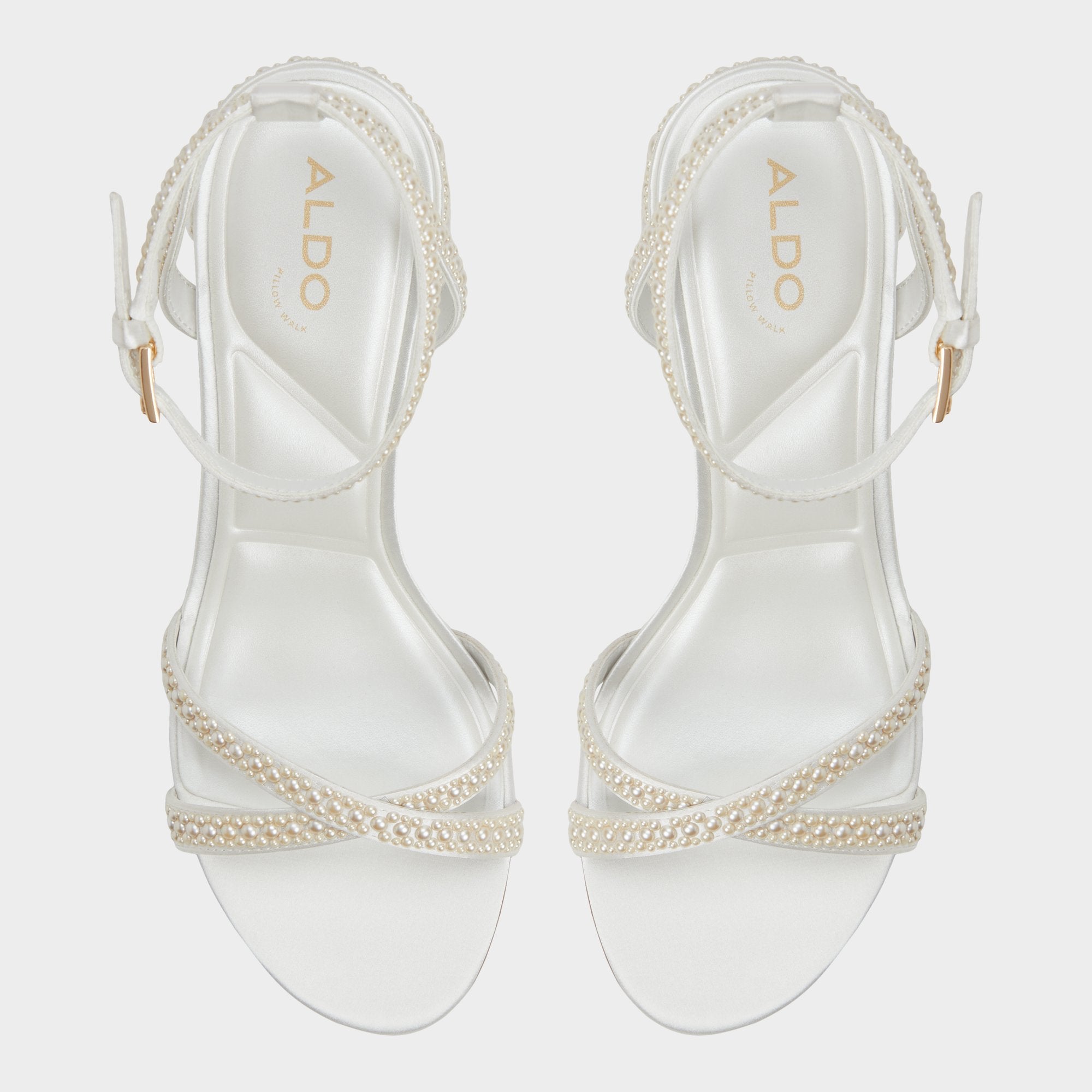 Bouclettie Other White Women's Block heels - Strappy heeled sandal, Block heel