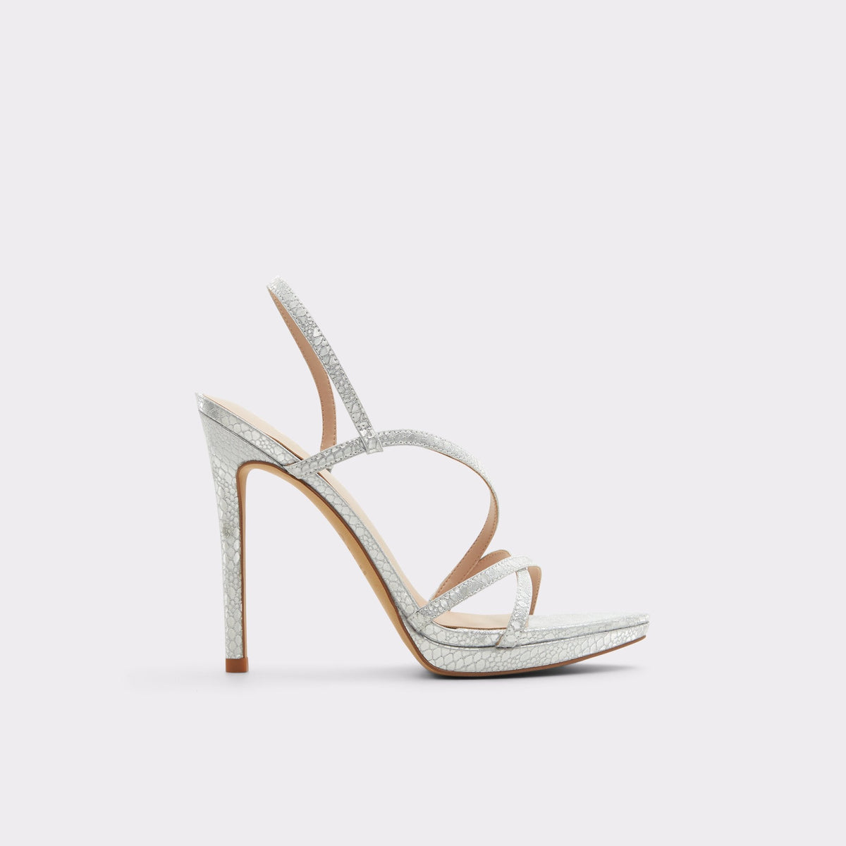 Resurge in Silver - Strappy stiletto sandal, Stiletto heel