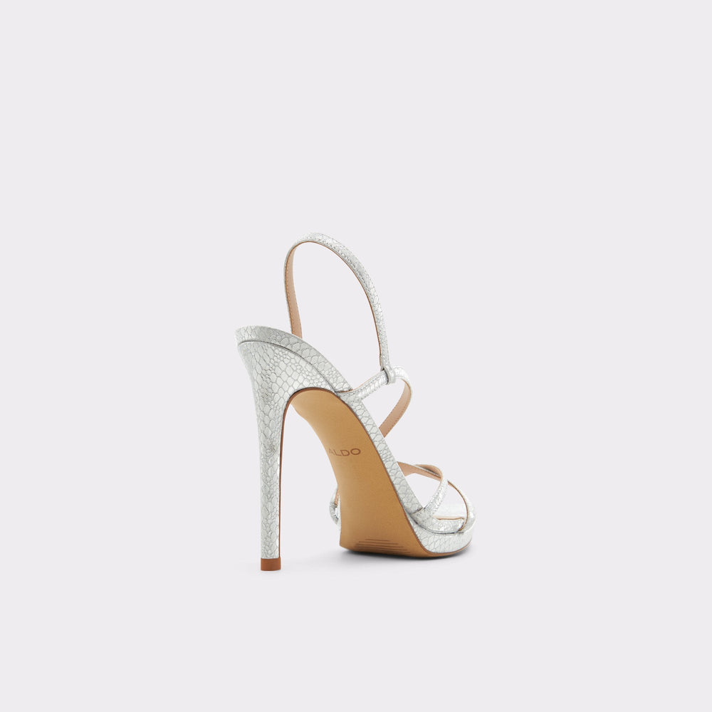 Resurge in Silver - Strappy stiletto sandal, Stiletto heel