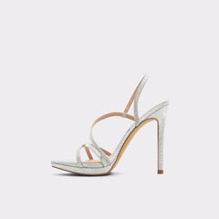 Resurge in Silver - Strappy stiletto sandal, Stiletto heel