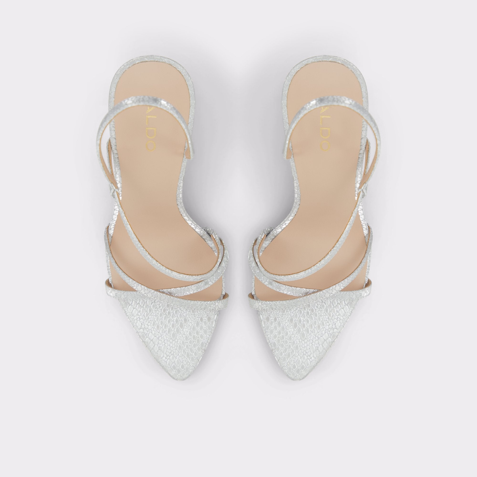 Resurge in Silver - Strappy stiletto sandal, Stiletto heel
