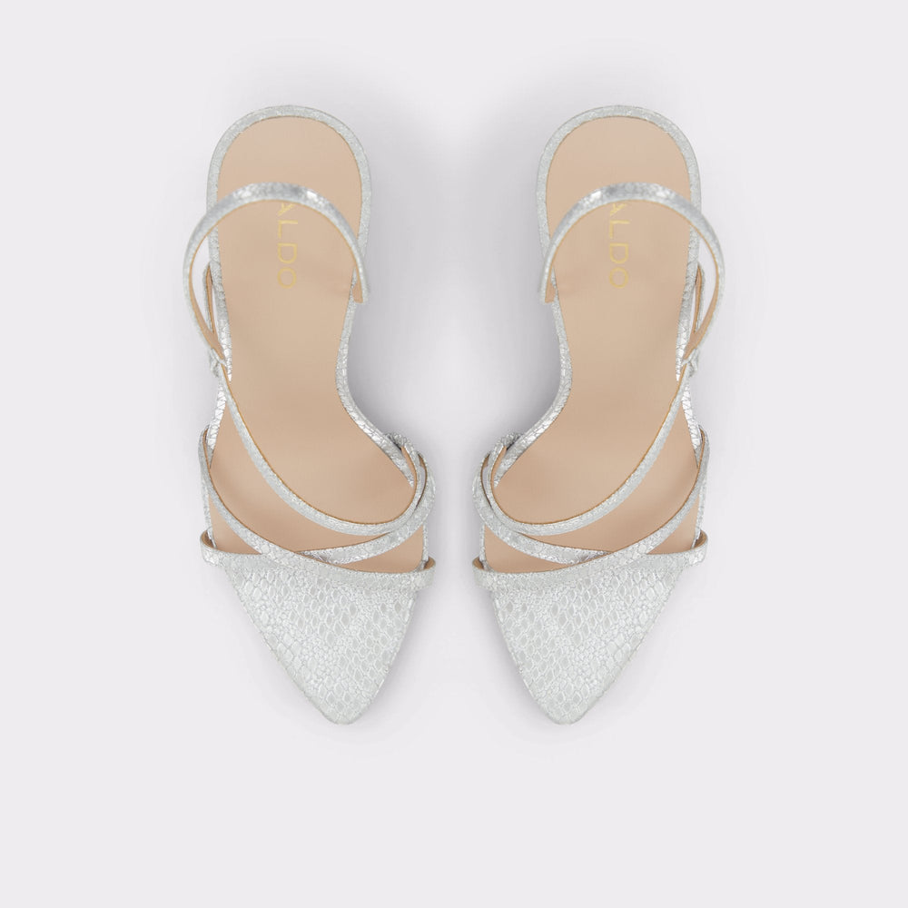Resurge in Silver - Strappy stiletto sandal, Stiletto heel