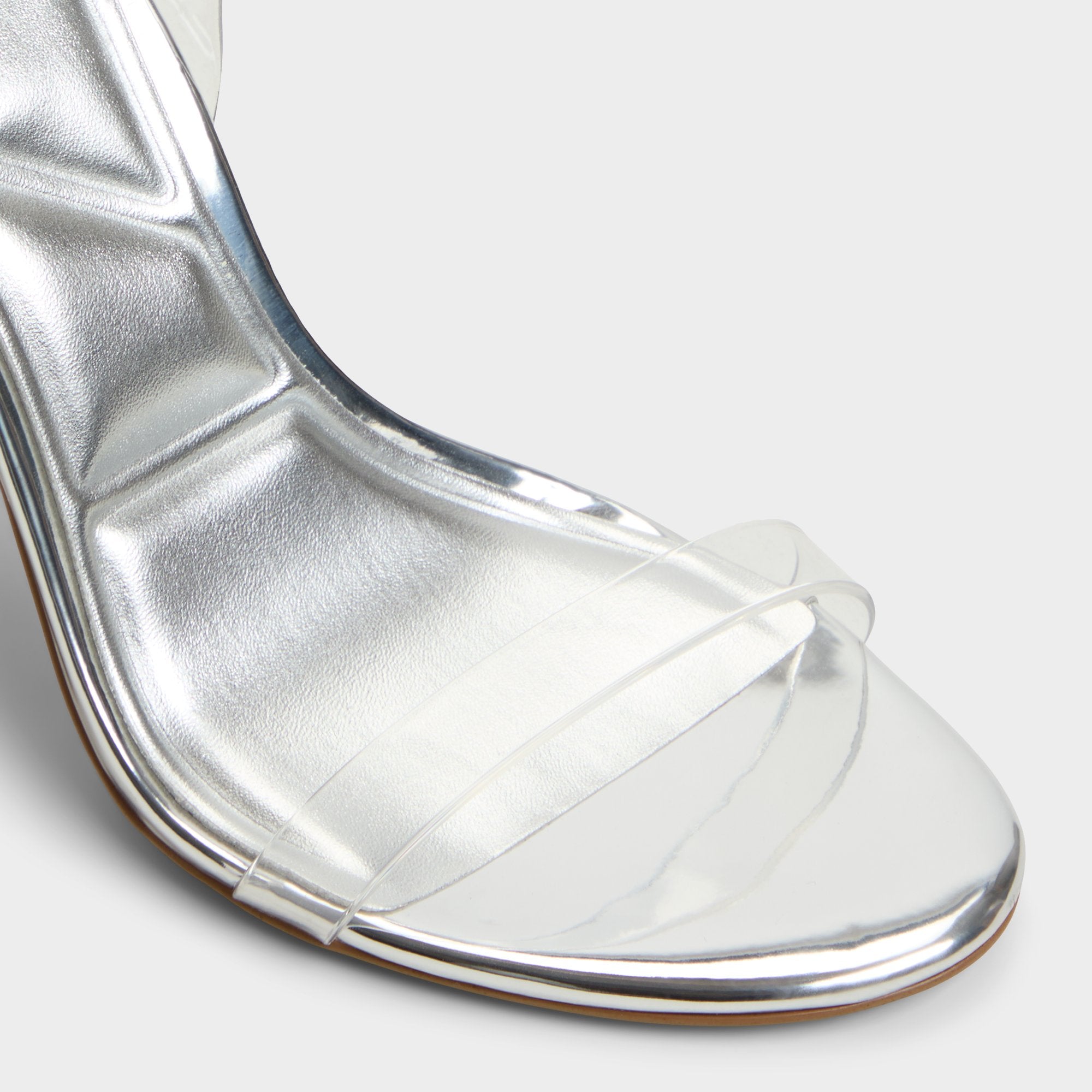 Quinilynn Silver Women's Iridescent metallics - Strappy heeled sandal, Stiletto heel