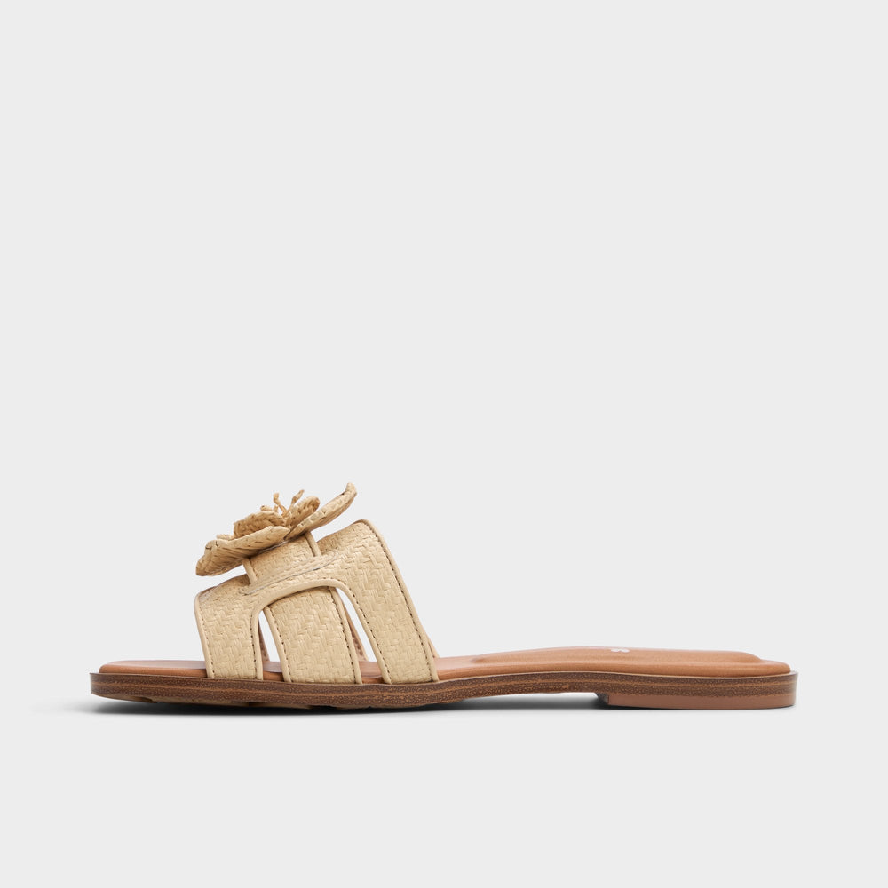 Seaflower Light Beige Women's Flats - Slide sandal