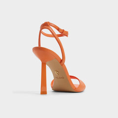 Illustrious Medium Orange Women's Strappy Heels - Strappy heeled sandal, Stiletto heel