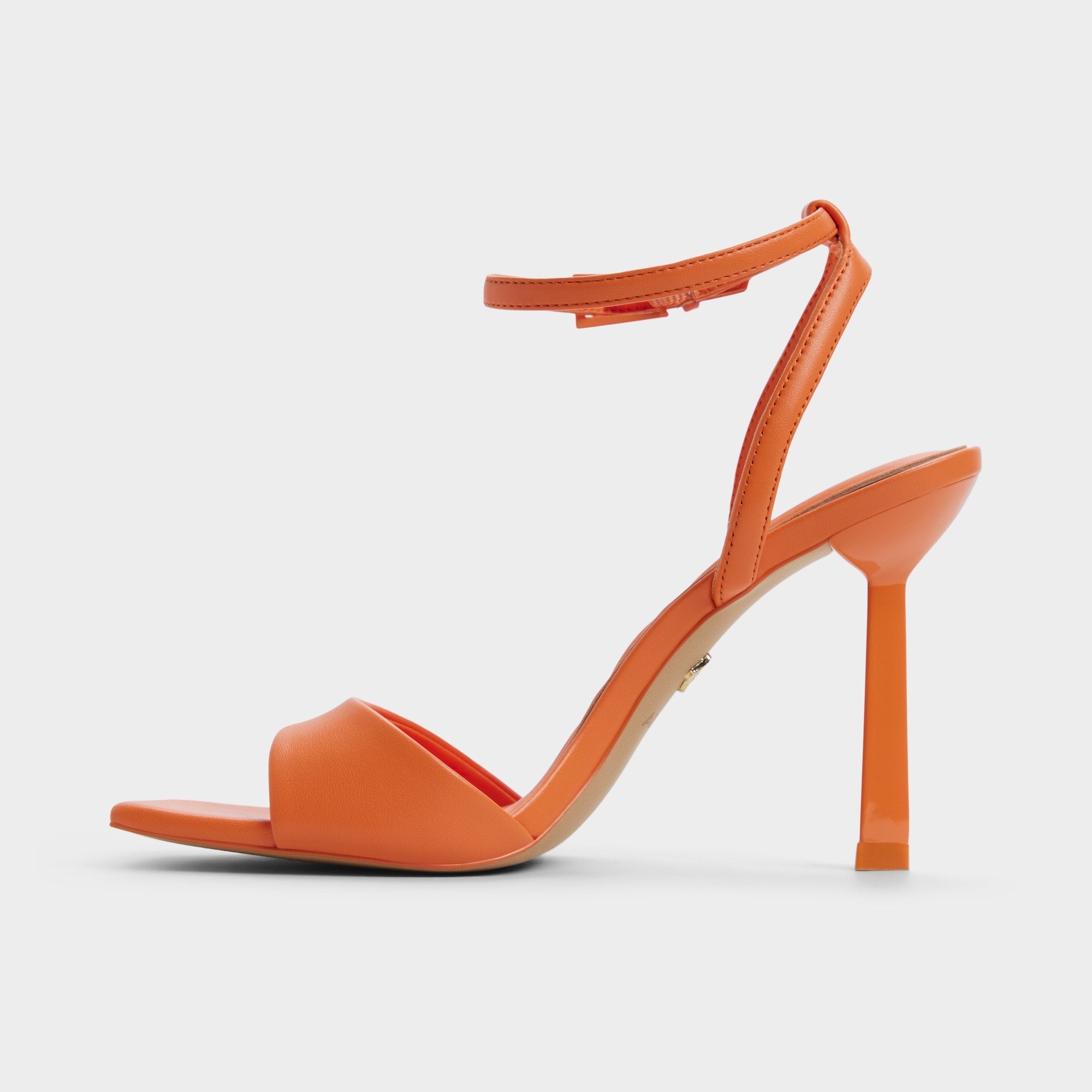 Illustrious Medium Orange Women's Strappy Heels - Strappy heeled sandal, Stiletto heel