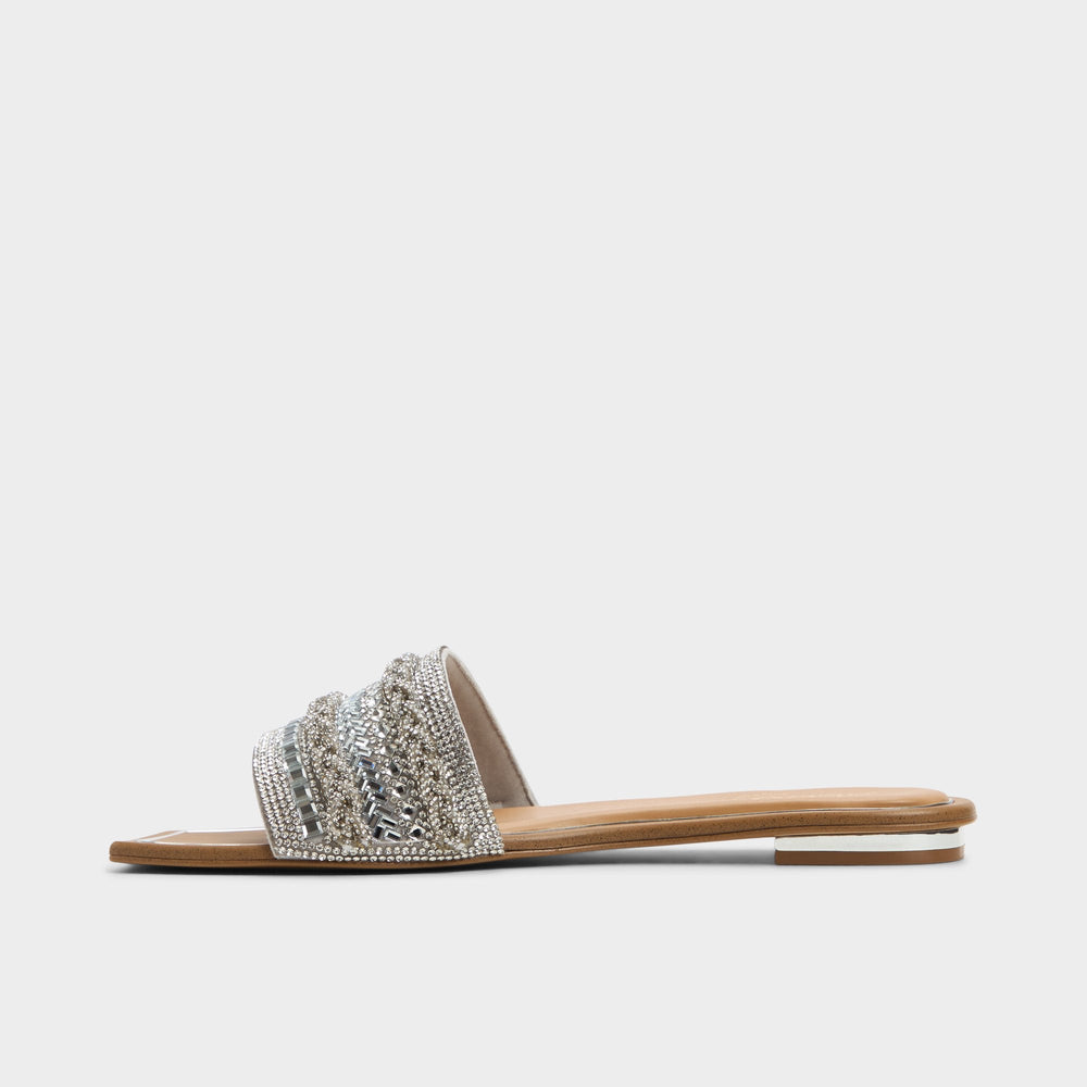 Navalia Silver Women's Flats - Slide sandal