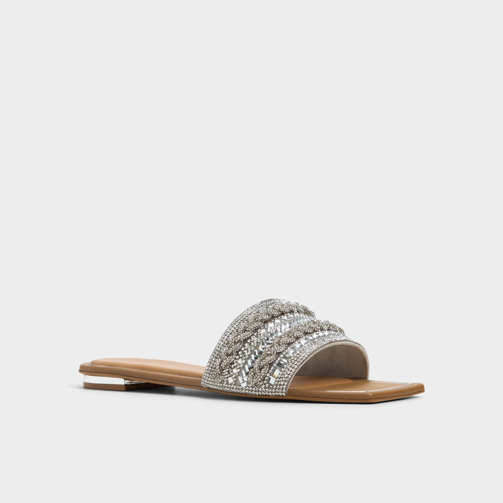 Navalia Silver Women's Flats - Slide sandal