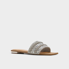 Navalia Silver Women's Flats - Slide sandal