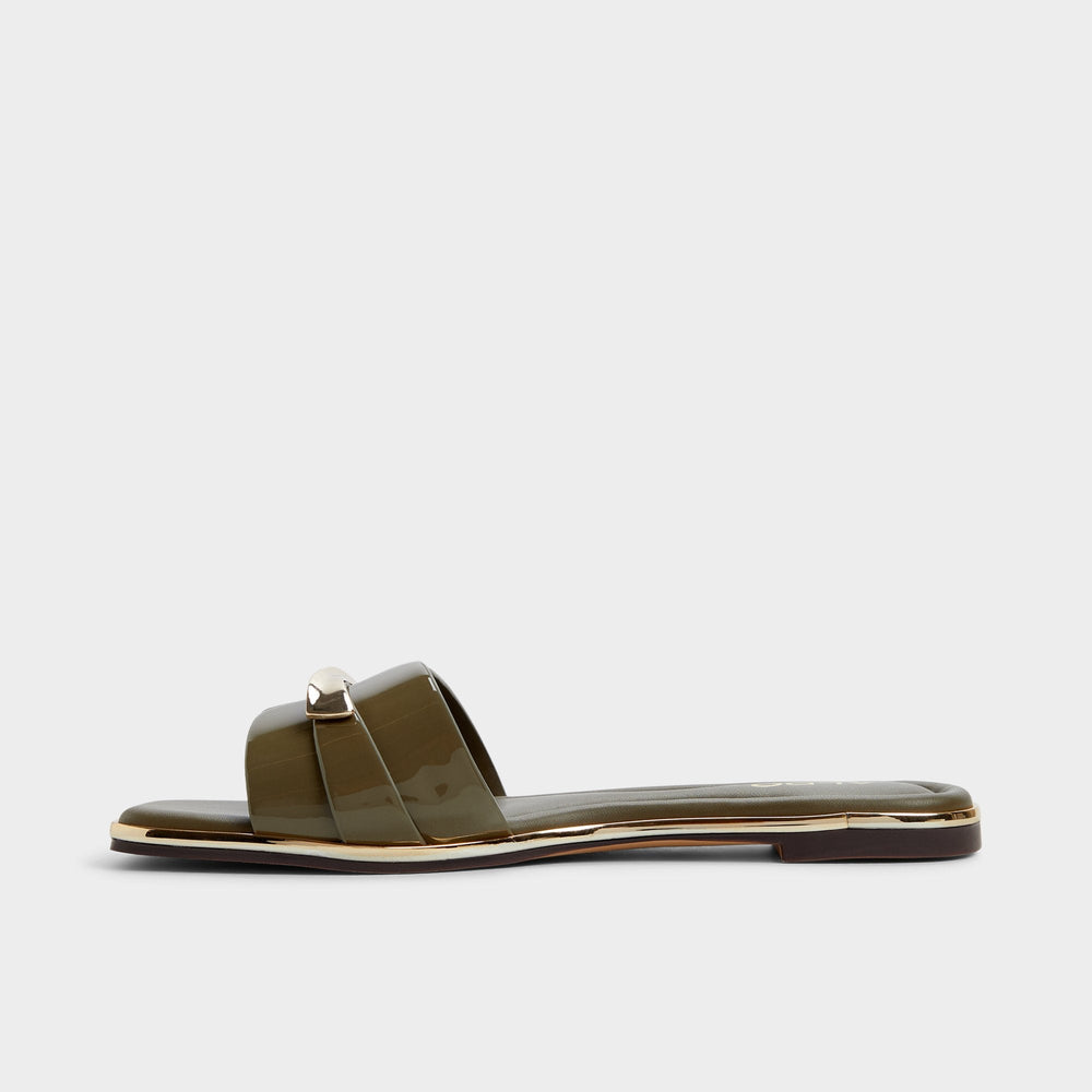 Darlina Other Green Women's Flats - Slide sandal