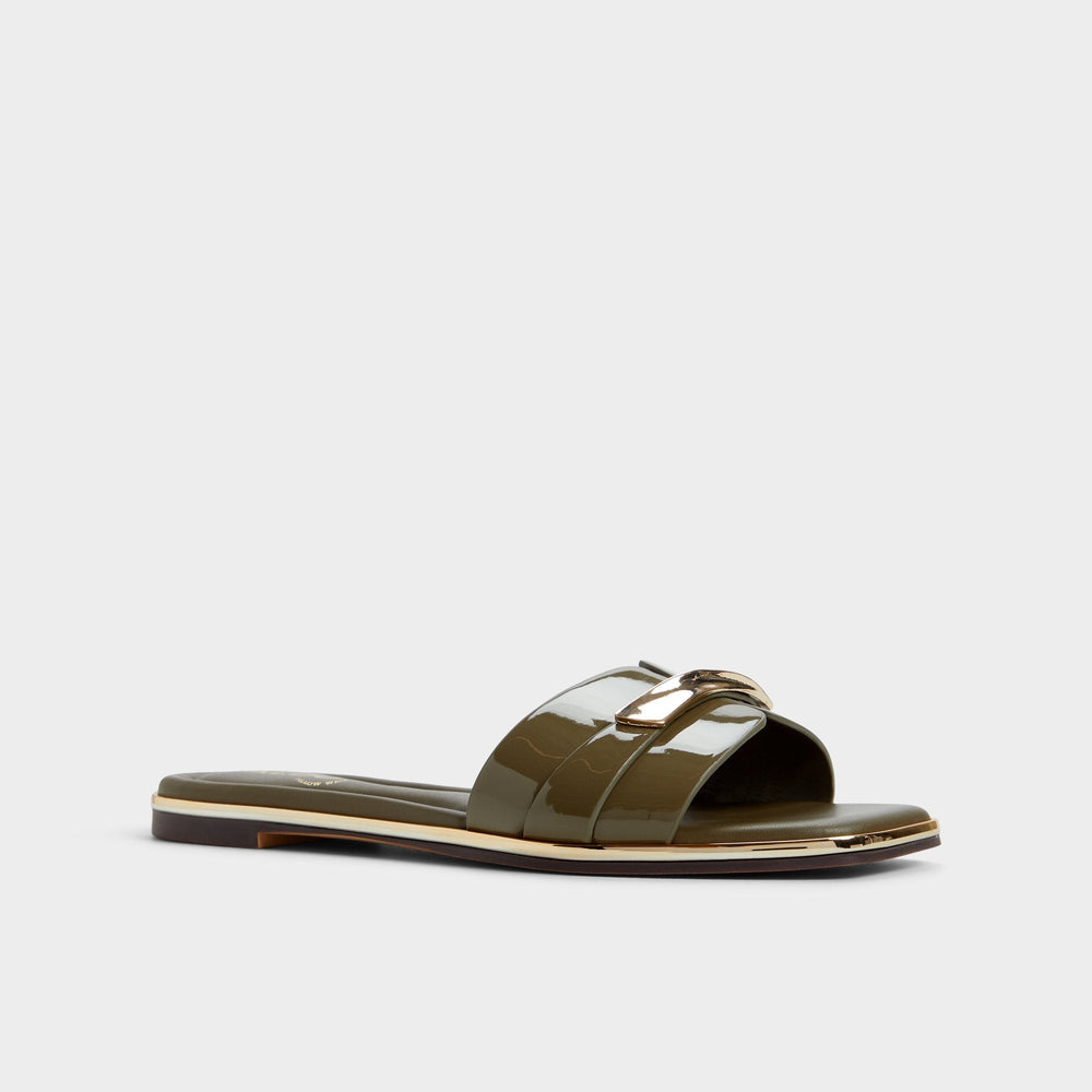 Darlina Other Green Women's Flats - Slide sandal