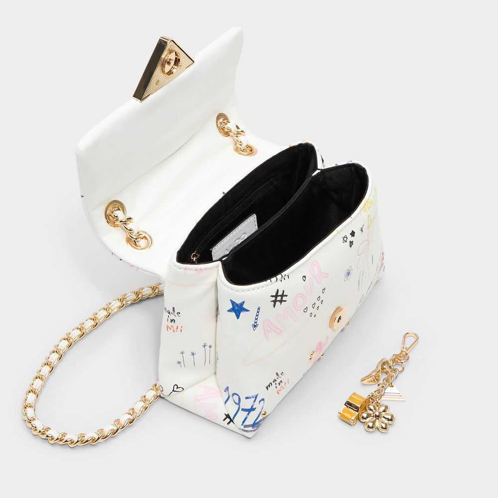 Doodlesoftpufff in White Combo - Crossbody bag