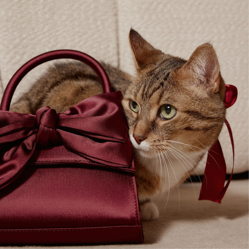 Decadencee in Dark Red - Top handle bag