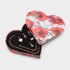 Bemyvalentine Gold/Clear Multi Women's Specialty - Necklace & bracelet set