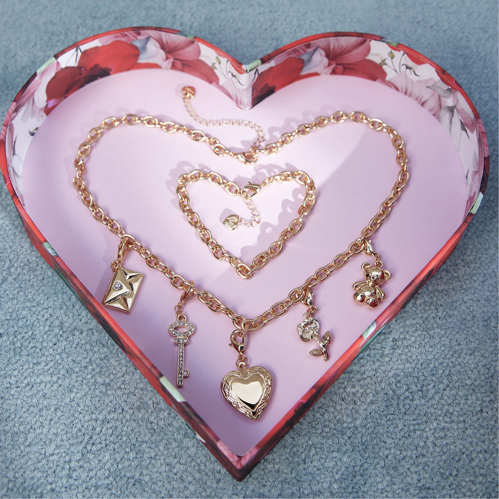 Bemyvalentine Gold/Clear Multi Women's Specialty - Necklace & bracelet set