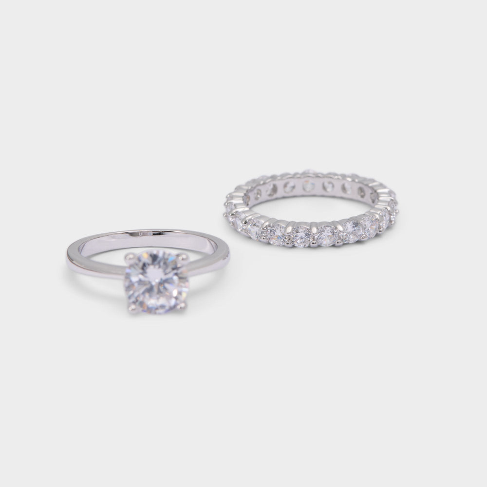 Roundsparkles in Silver Clear Multi - Ring