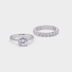 Roundsparkles in Silver Clear Multi - Ring