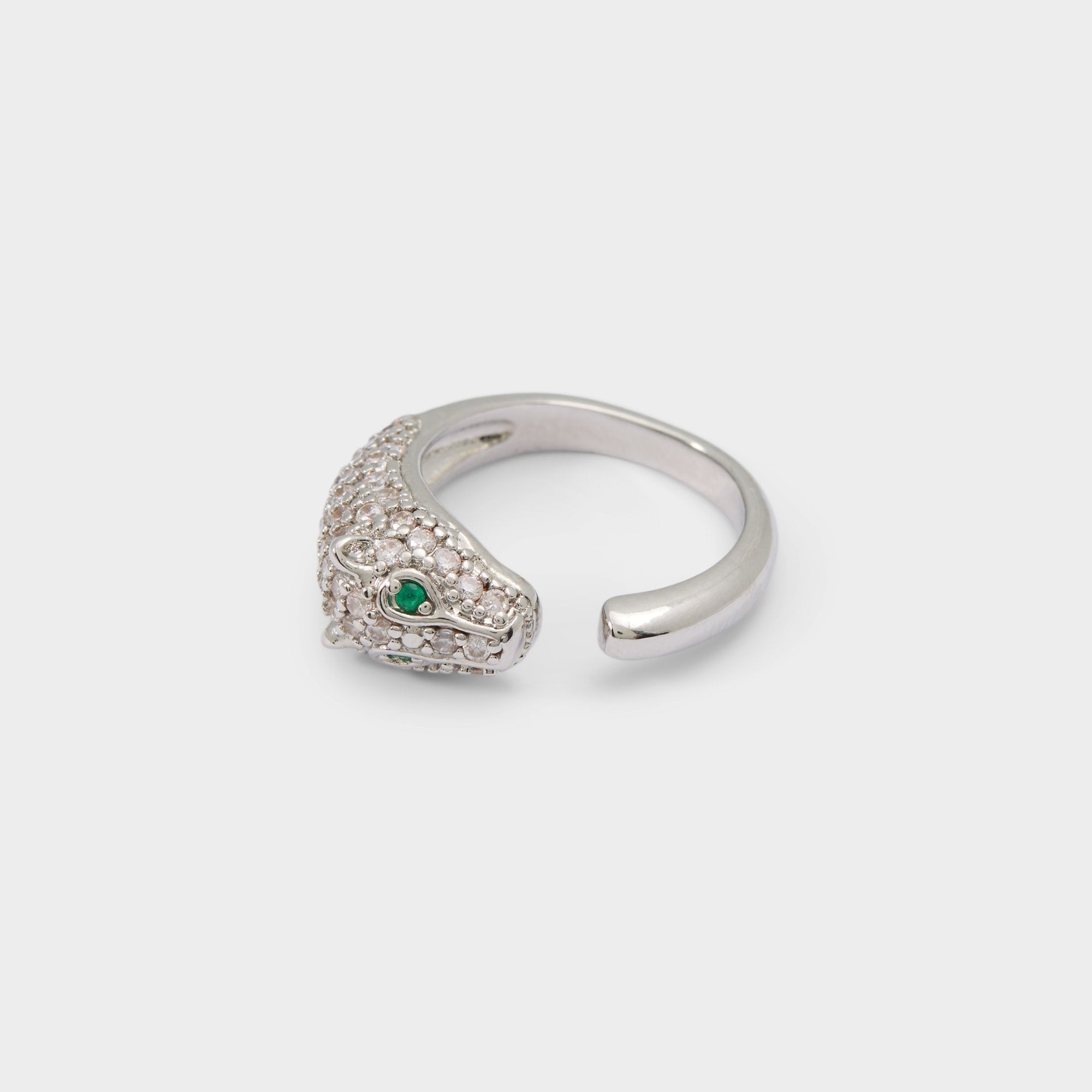 Roarica in Silver Clear Multi - Ring