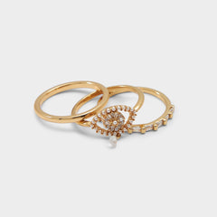 Darsee Light Blue Women's Cubic Zirconia - Stackable rings